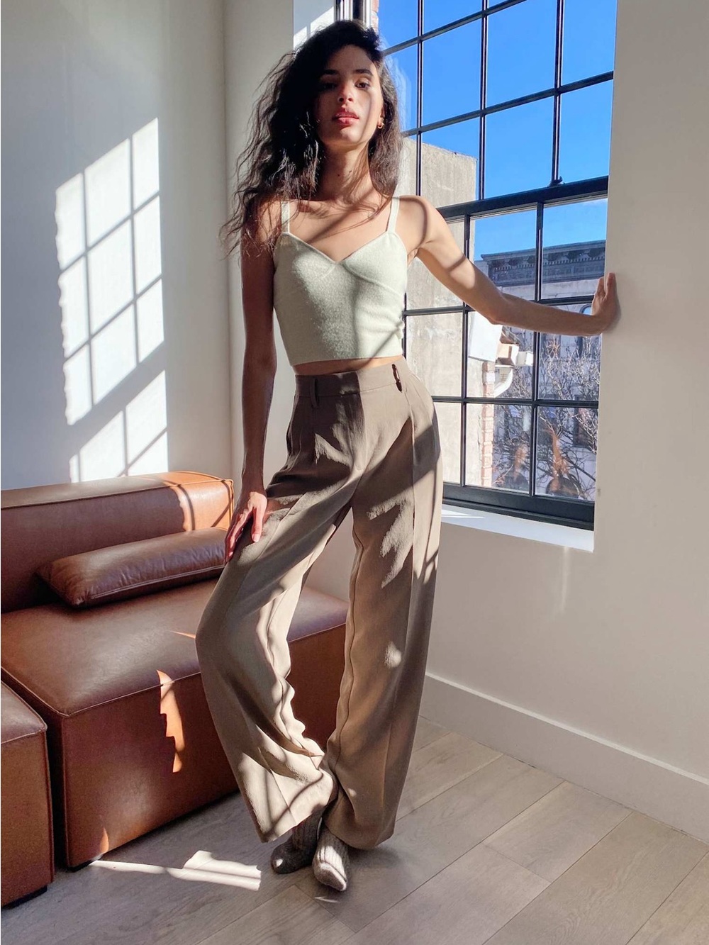Wilfred Wool/Cashmere Blend Cropped Tank